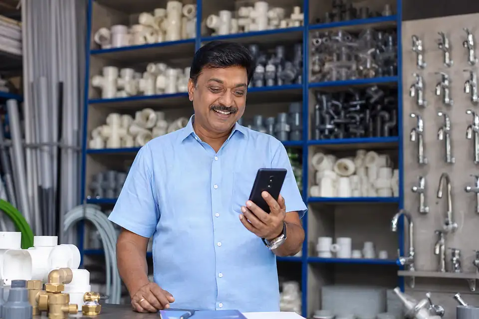 A happy plumbing channel partner using Unotag
