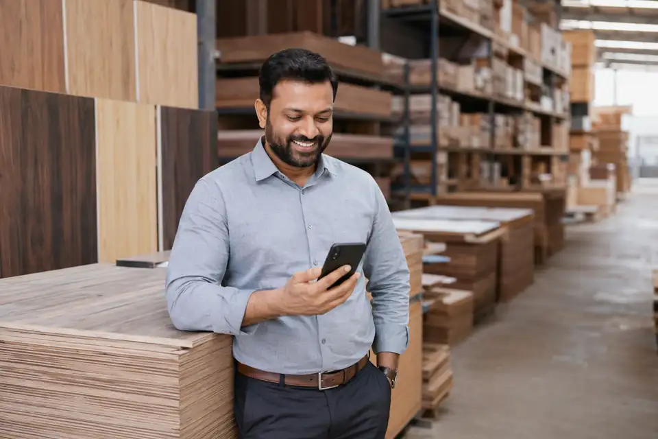 A happy plywood channel partner using Unotag